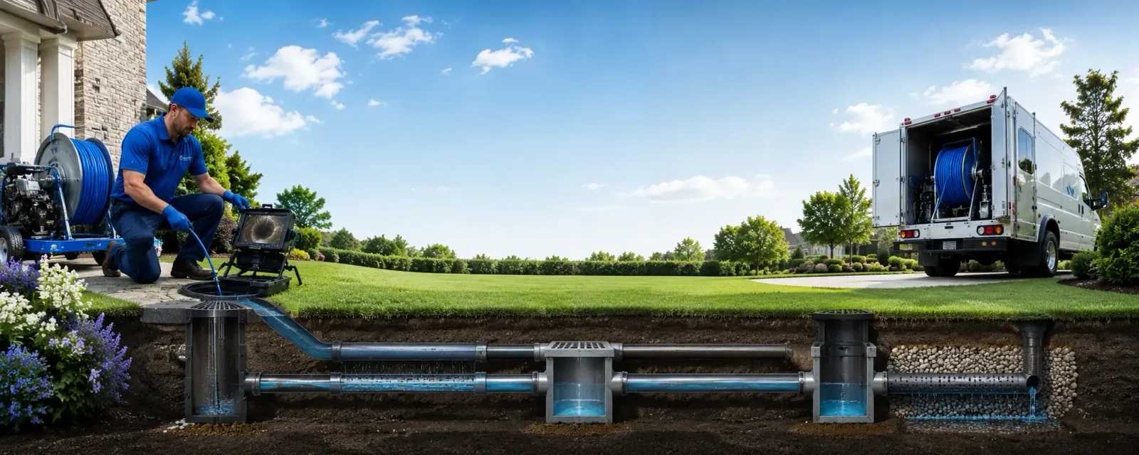 Outdoor drain cleaning information for Preston, CT